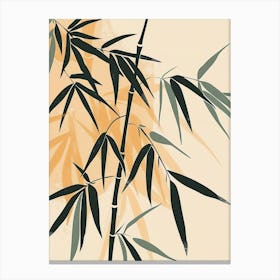 Bamboo Plant Minimalist Illustration 4 Canvas Print