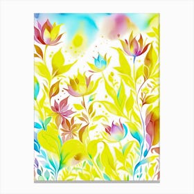 Watercolor Flowers 3 Canvas Print