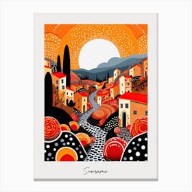 Poster Of Sanremo, Italy, Illustration In The Style Of Pop Art 4 Canvas Print