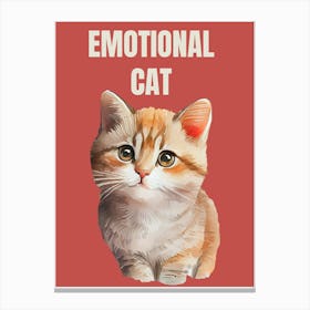 Emotional Cat Canvas Print