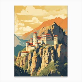 Sumela Monastery Art Deco 3 Canvas Print