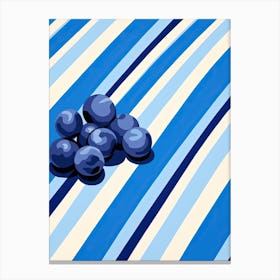 Blueberries Fruit Summer Illustration 3 Canvas Print