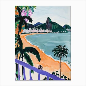Travel Poster Happy Places Rio De Janeiro 1 Canvas Print
