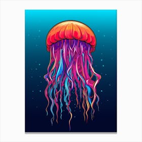Turritopsis Dohrnii Importal Jellyfish Pop Art 3 Canvas Print