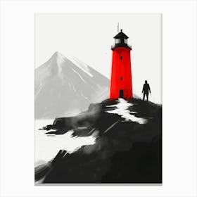 Red Lighthouse 1 Canvas Print