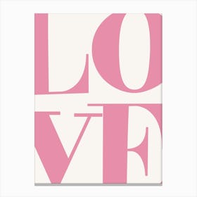 Love Pink Canvas Print