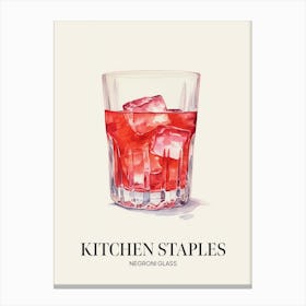 Kitchen Staples Negroni Glass 1 Canvas Print