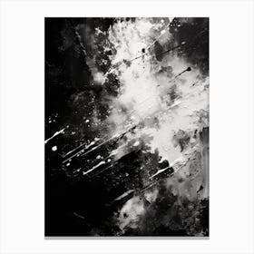 Space Abstract Black And White 4 Canvas Print