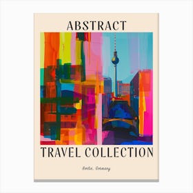 Abstract Travel Collection Poster Berlin Germany 4 Canvas Print