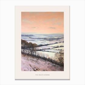 Dreamy Winter National Park Poster  The South Downs England 4 Canvas Print