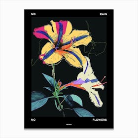 No Rain No Flowers Poster Petunia 4 Canvas Print