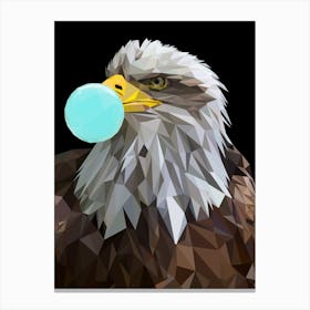 Eagle With Bubble Gum Canvas Print