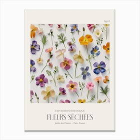 Fleurs Sechees, Dried Flowers Exhibition Poster 01 Canvas Print