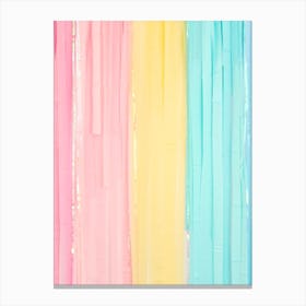 Pastel, Rainbow, Lines, Home, Colourful, Art, Wall Print Canvas Print