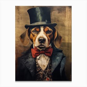Gangster Dog Beagle 3 Canvas Print