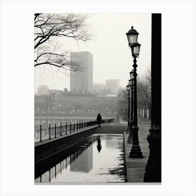 Boston, Black And White Analogue Photograph 2 Canvas Print