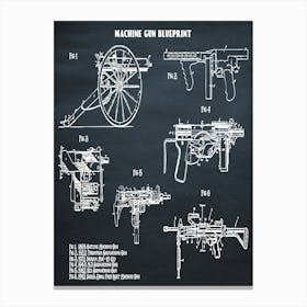 Machine Gun Canvas Print