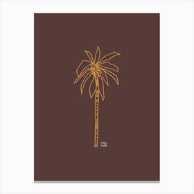 Mazunte in Brown and Gold Canvas Print
