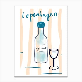 Aquavit Copenhagen traditional drink Canvas Print