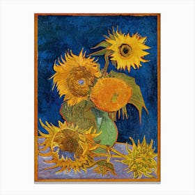 Vincent Van Gogh, Sunflowers, Second Version, Six Sunflowers, 1888. Canvas Print