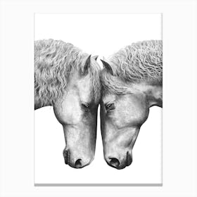 Horses Love Canvas Print