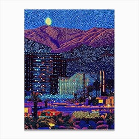 North Las Vegas, City Us  Pointillism Canvas Print