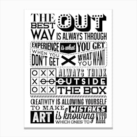 The Best Way Out Vintage Canvas Print