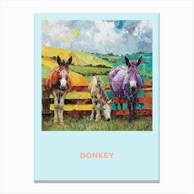 Donkeys Collage Poster 6 Canvas Print