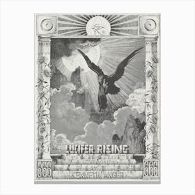 Lucifer Rising Film Poster (Rare) Symbolic Works Third Eye Symbol - Featuring Art by Gustave Doré Canvas Print