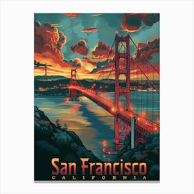 Golden Gate: San Francisco Skyline Poster Canvas Print