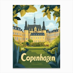 Aihrgdesign A Mid Century Modern Travel Poster For Copenhagen 1 Canvas Print