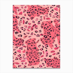 Pink Leopard Print Canvas Print