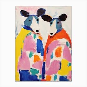 Colourful Kids Animal Art Rat 1 Canvas Print
