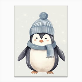 Winter Penguin Canvas Print