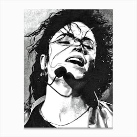 Michael Jackson In Black And White Lienzo