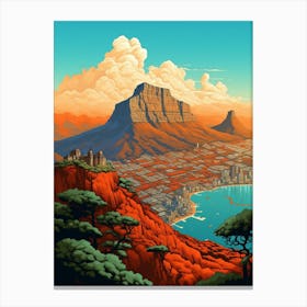 Cape Town Pixel Art 7 Canvas Print