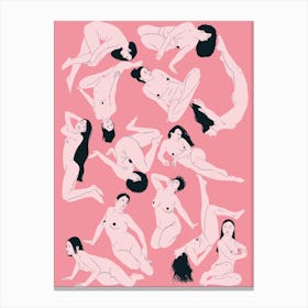 Nude Ladies Pink Canvas Print