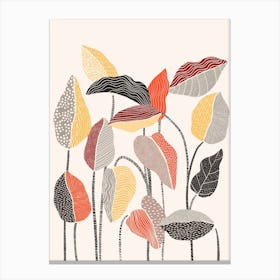 Happy Leaves Canvas Print