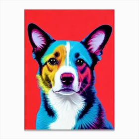 Cardigan Welsh Corgi Andy Warhol Style dog Canvas Print