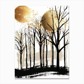 Autumn Trees Vector Canvas Print