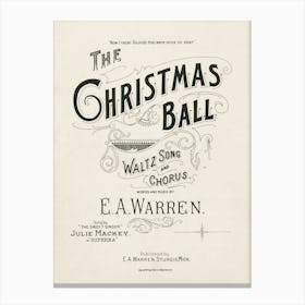 Vintage Christmas Ball Canvas Print