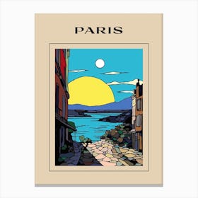 Minimal Design Style Of Paris, France 3 Poster Canvas Print