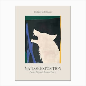 Wolf 4 Matisse Inspired Exposition Animals Poster Canvas Print