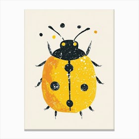 Yellow Ladybug 1 Canvas Print