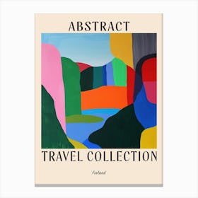 Abstract Travel Collection Poster Finland 2 Canvas Print