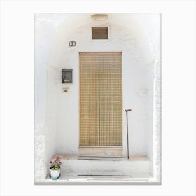 Door To A White House Canvas Print