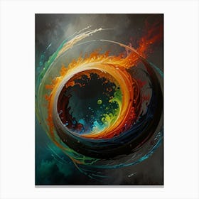 Fire Swirl Canvas Print