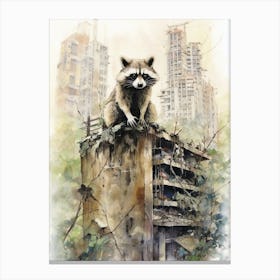 Raccoon Urban Explorer 8 Canvas Print
