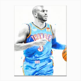 Chris Paul Oklahoma City Thunder Basketball Canvas Print