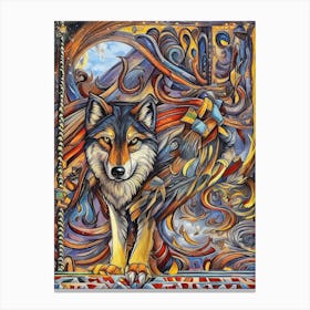 Wolf on a journey Canvas Print